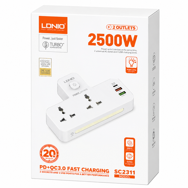 LDNIO SC2311 2500W Power Strip