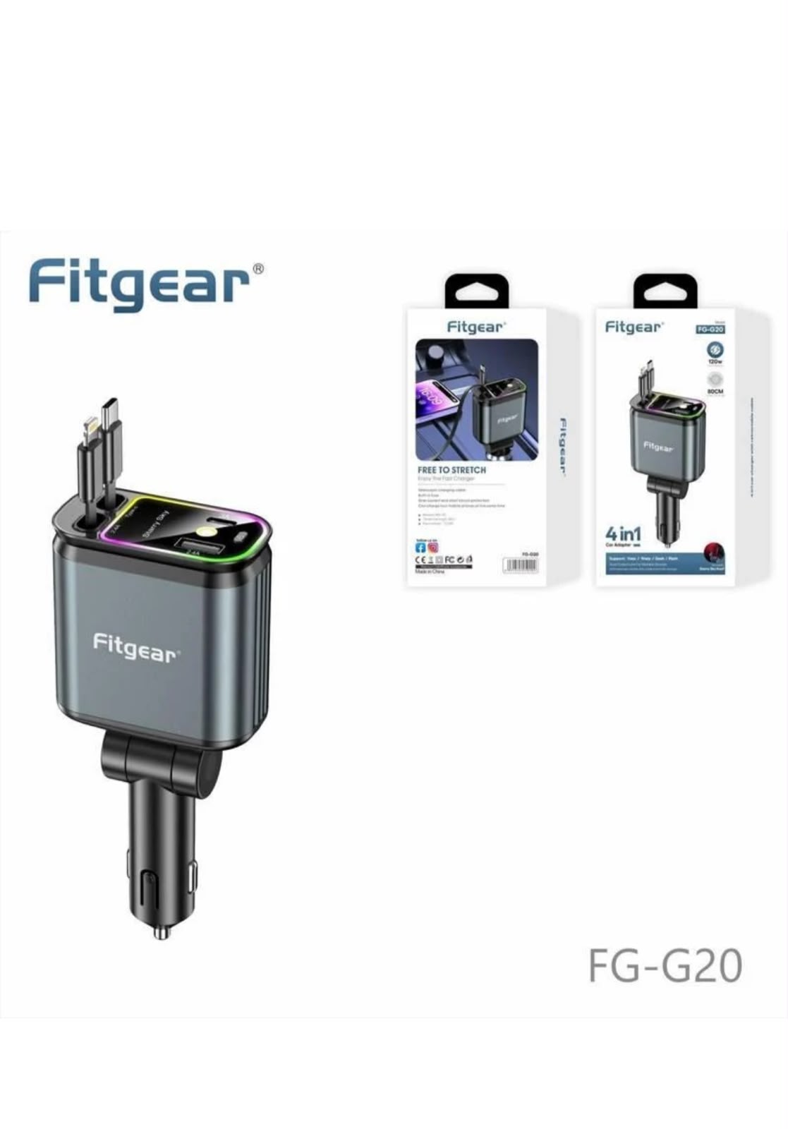 Fitgear FG-G20 Car Charger &amp; FM Transmitter