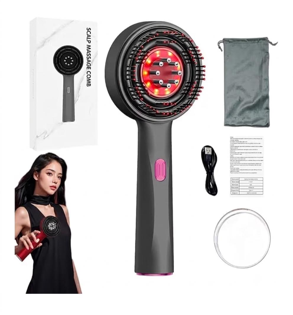 Electric Scalp Massage Comb with Oil Applicator