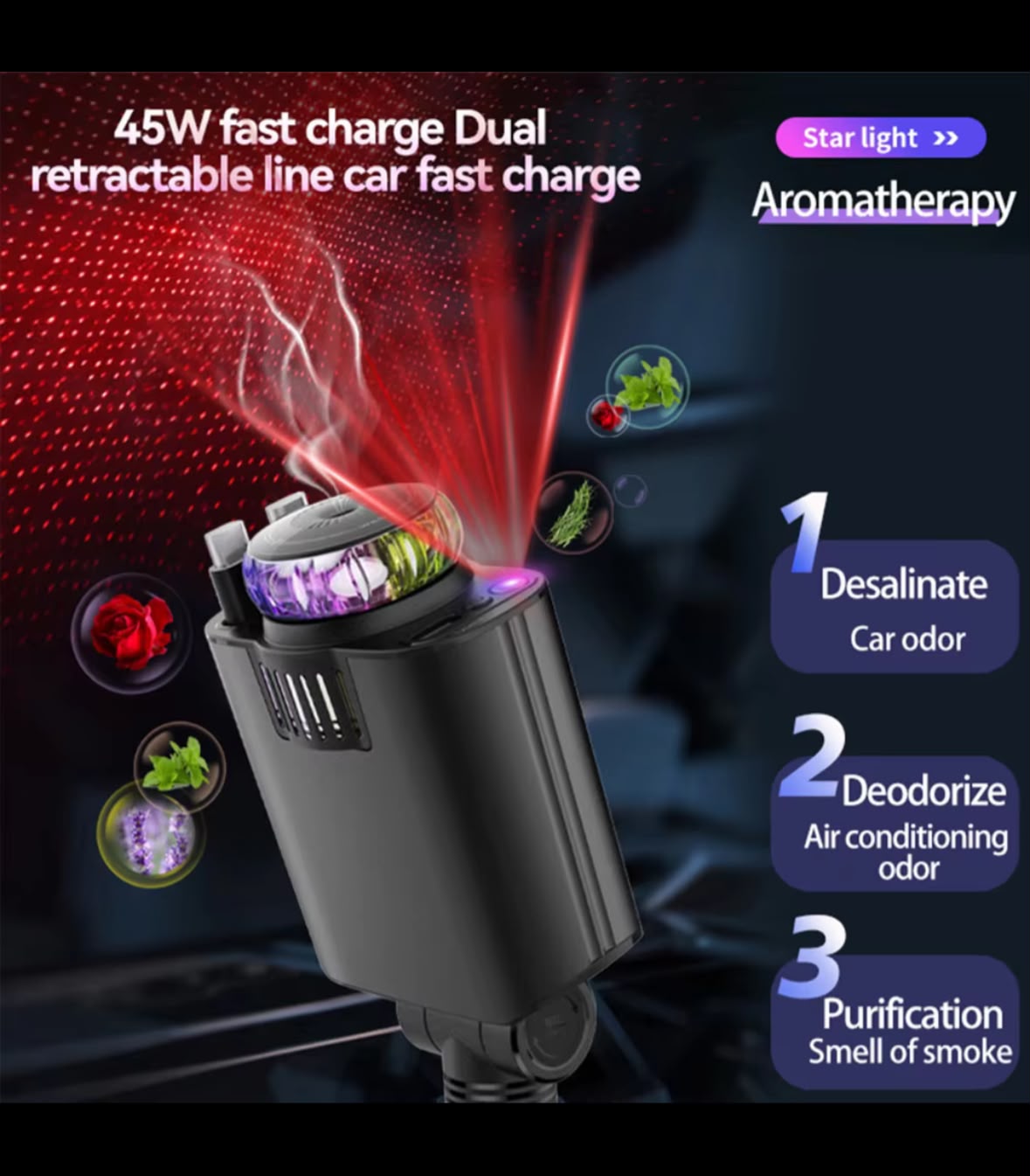 5-in-1 Starlight Car Charger